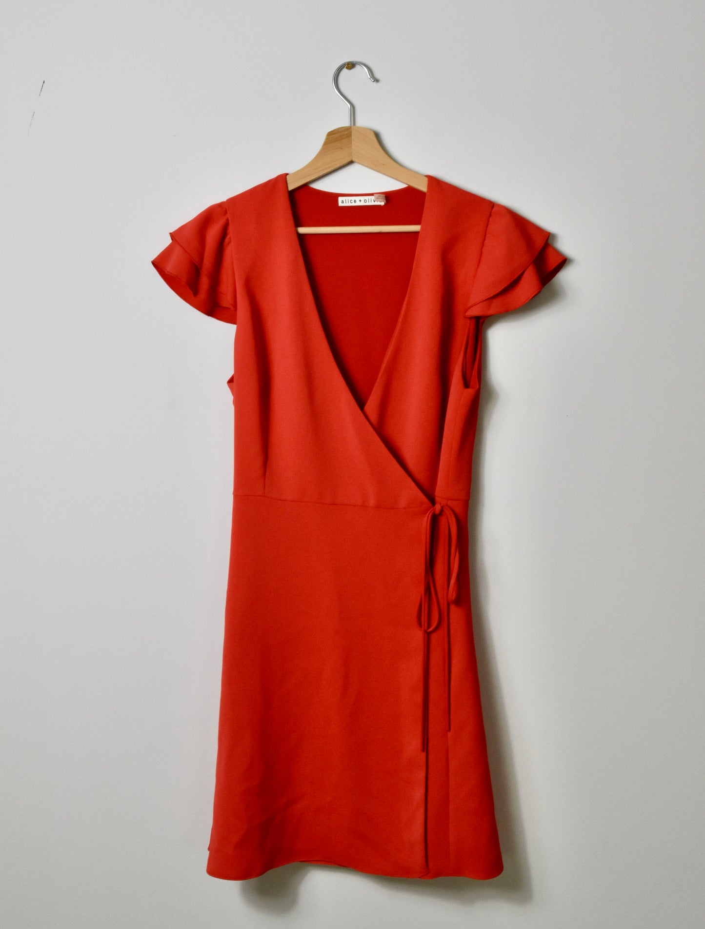 Alice + Olivia red wrap dress