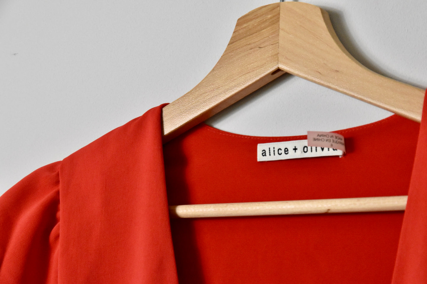 Alice + Olivia red wrap dress