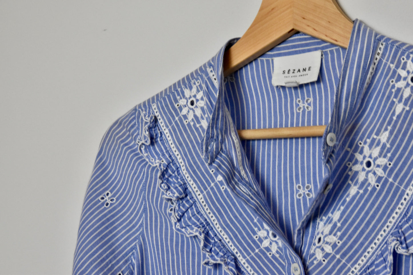 Sézane embroidered shirt