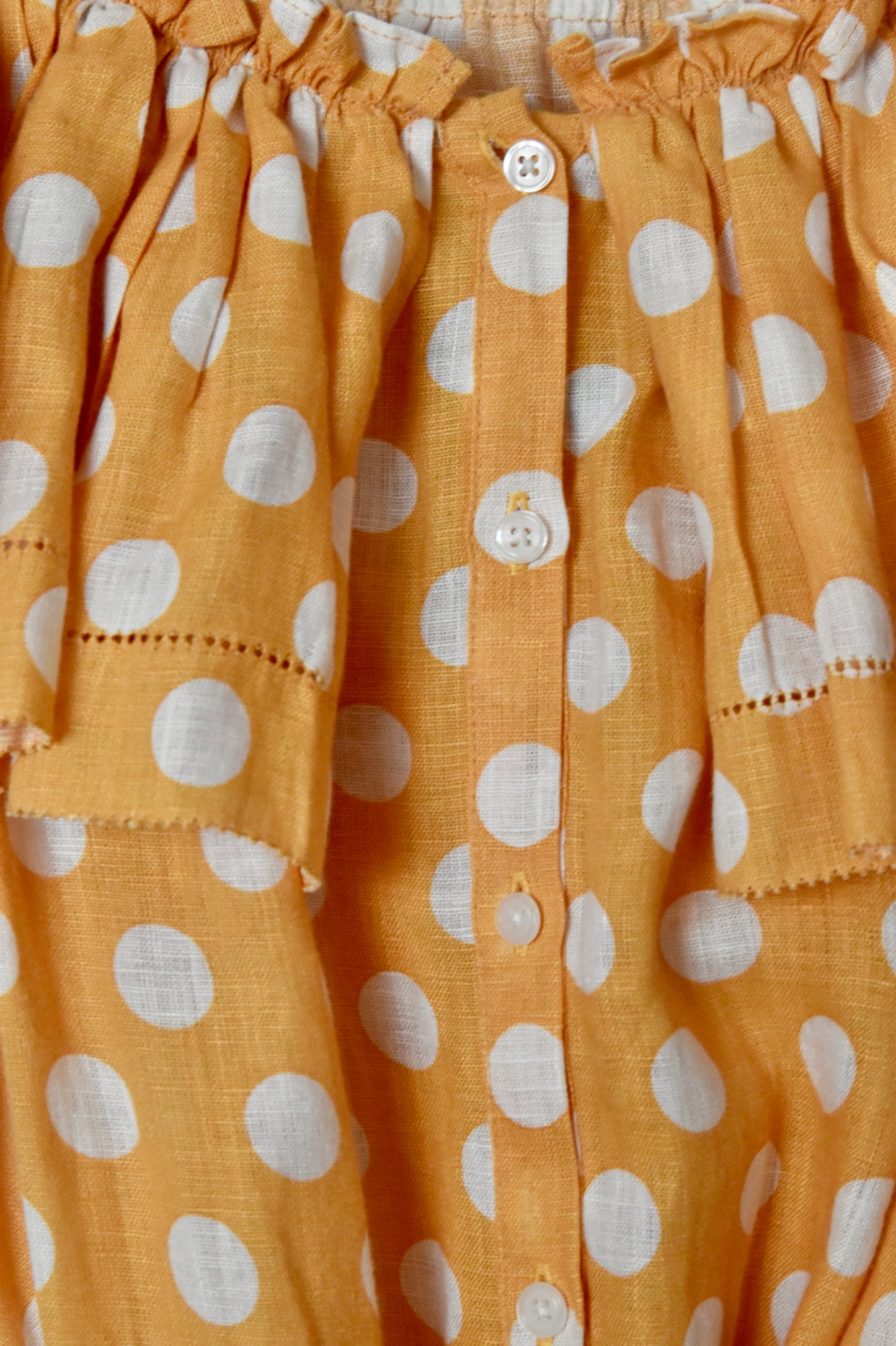 Yellow polka dot dress