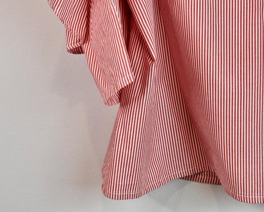 Club Monaco cold shoulder ruffle blouse