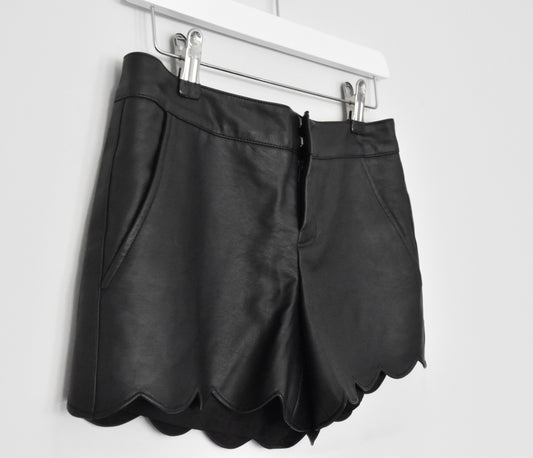 Club Monaco faux leather shorts