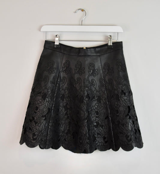 Club Monaco faux leather skirt