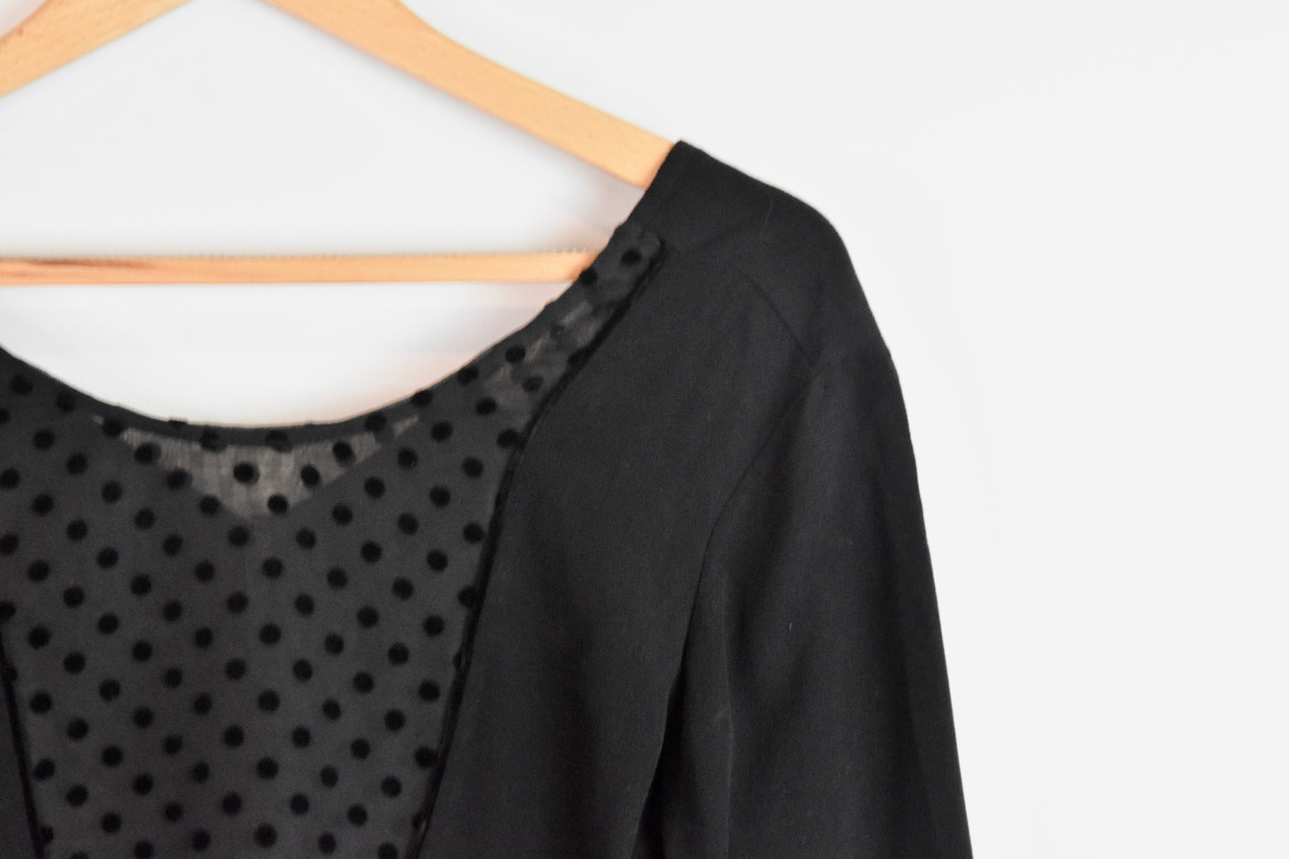 Sézane black polkadot blouse