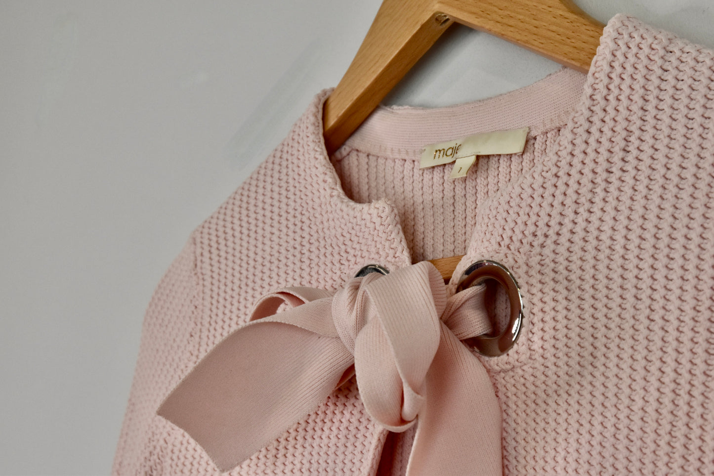 Maje baby pink cardigan