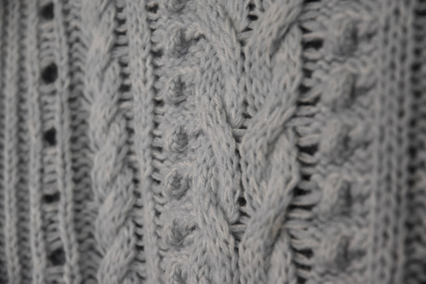 Club Monaco baby blue cable knit jumper