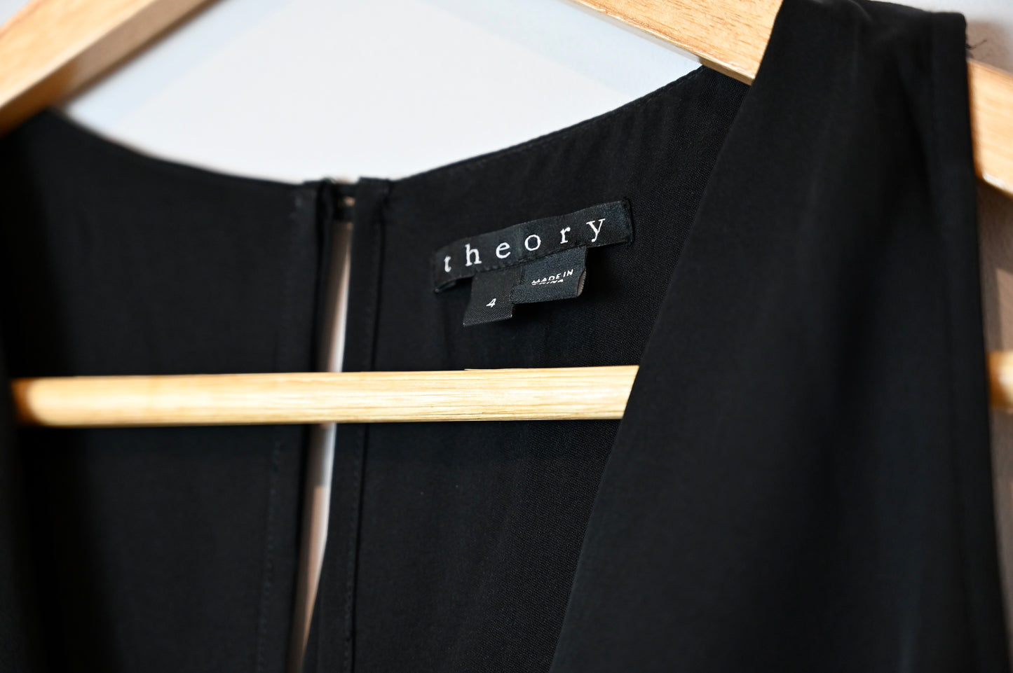 Theory black silk dress