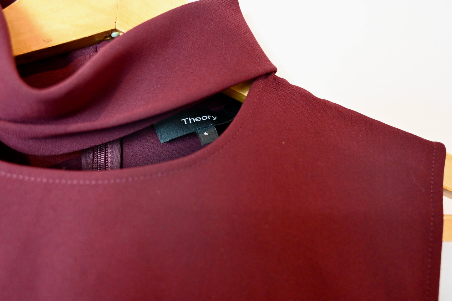 Theory burgundy shift dress
