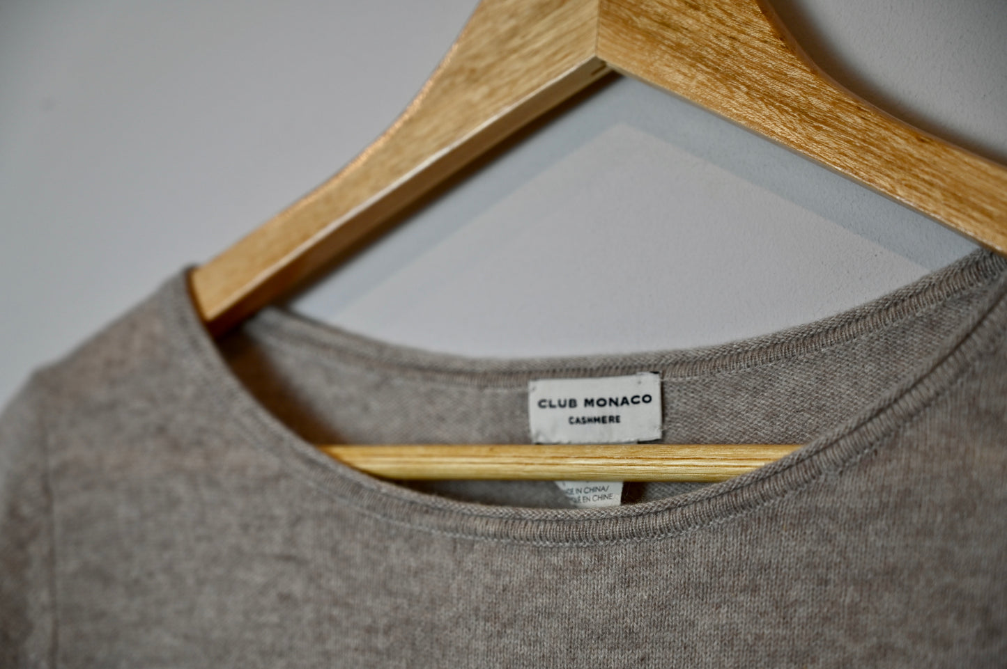 Club Monaco dark stone cashmere jumper