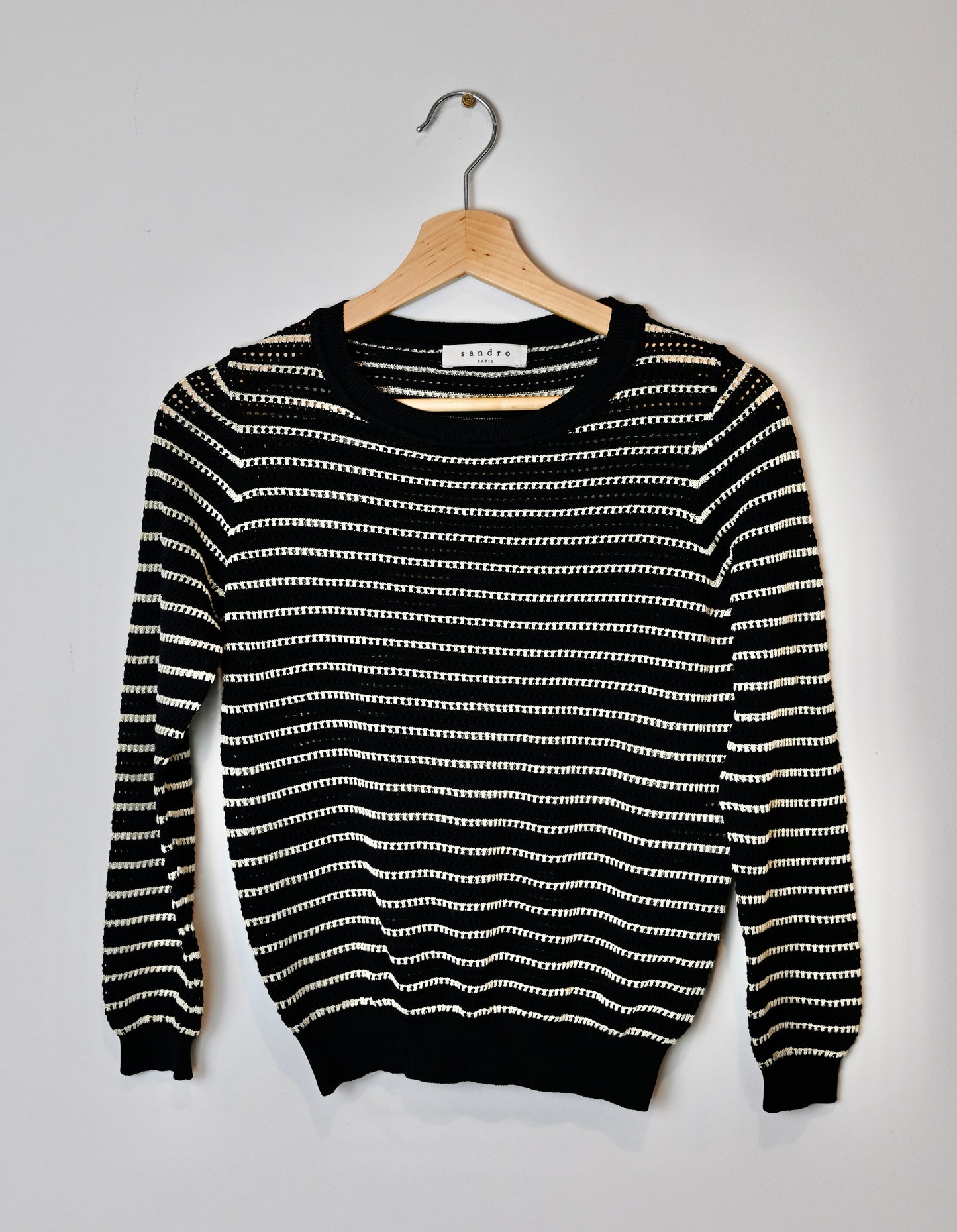 Sandro black and white jumper