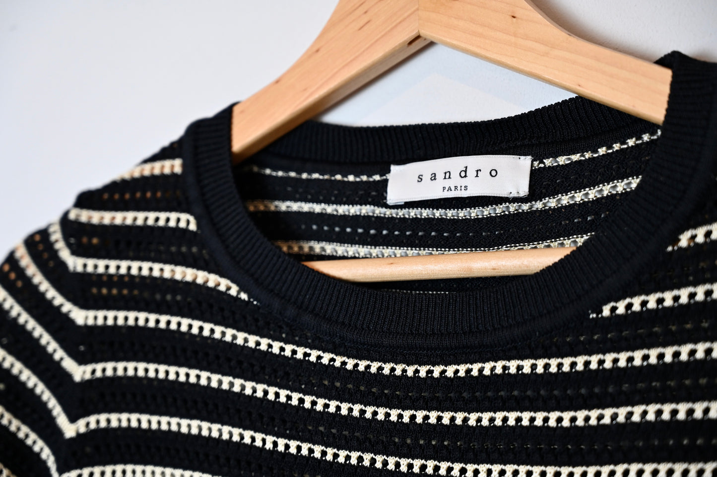 Sandro black and white jumper