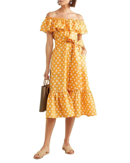 Yellow polka dot dress