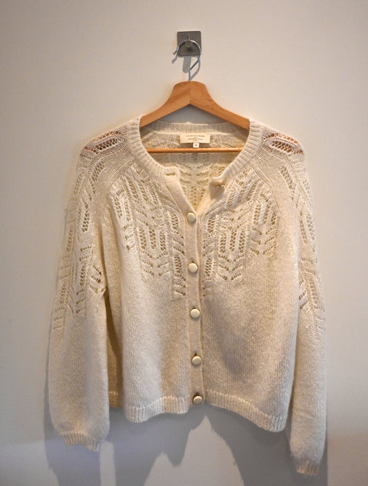 Sézane cream cardigan