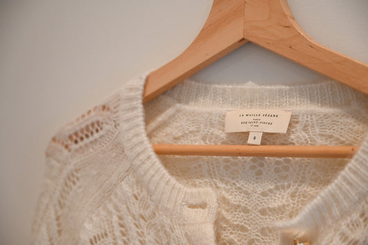 Sézane cream cardigan