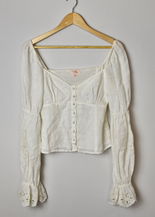 Boho linen blouse