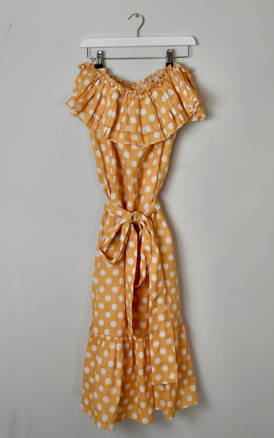 Yellow polka dot dress