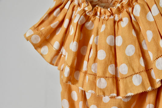 Yellow polka dot dress