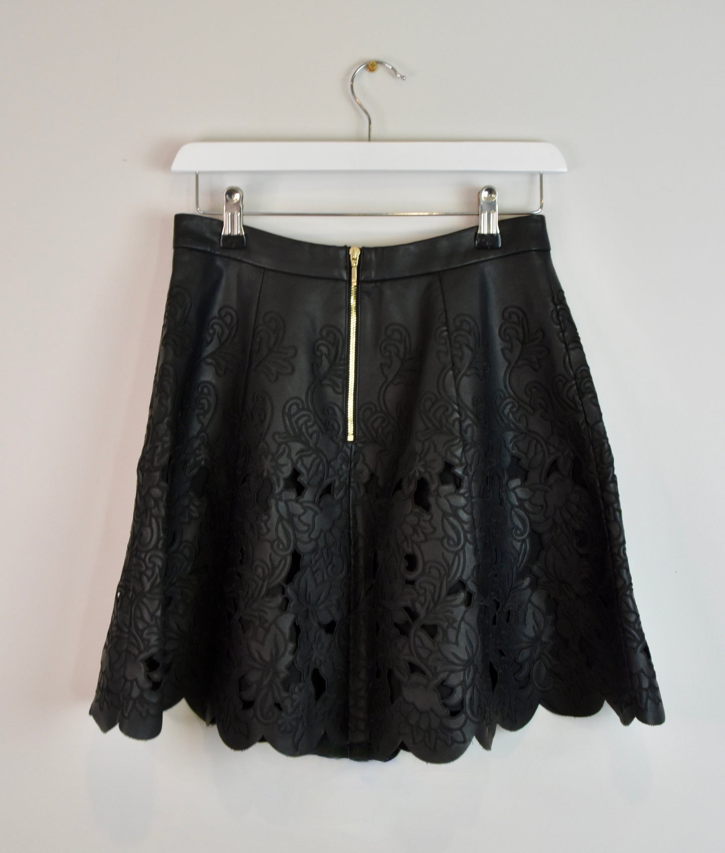 Club Monaco faux leather skirt