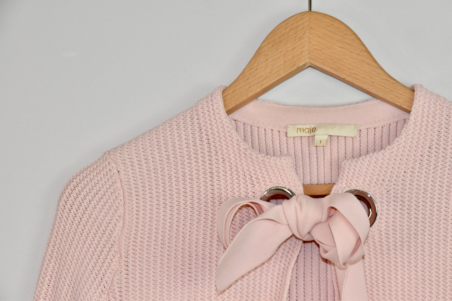 Maje baby pink cardigan