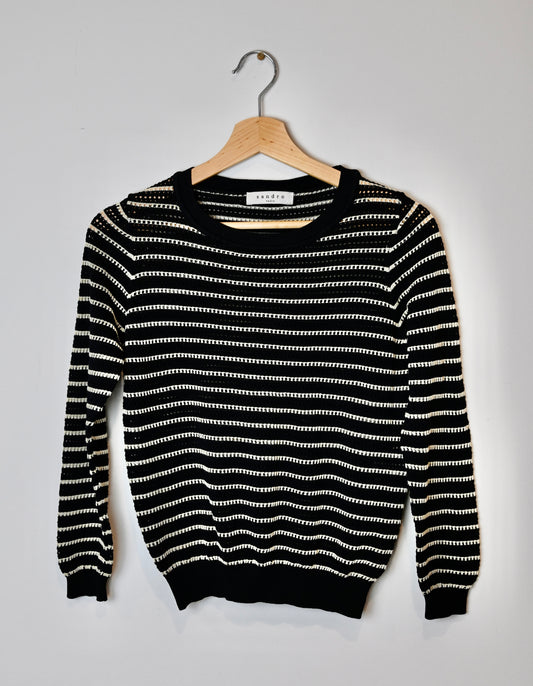 Sandro black and white jumper