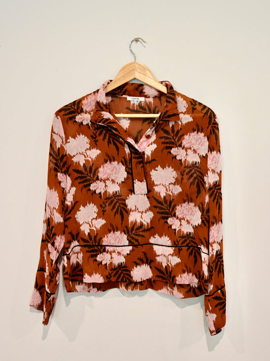 Ganni floral blouse